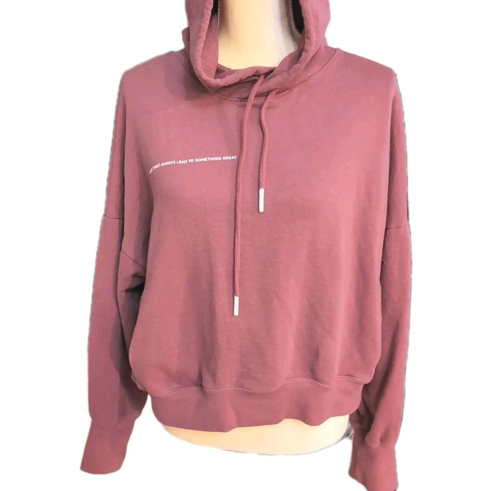 Sage Collective Women's Mauve Size L Sweatshirt Cotton Blend Long Sleeve Pullovr